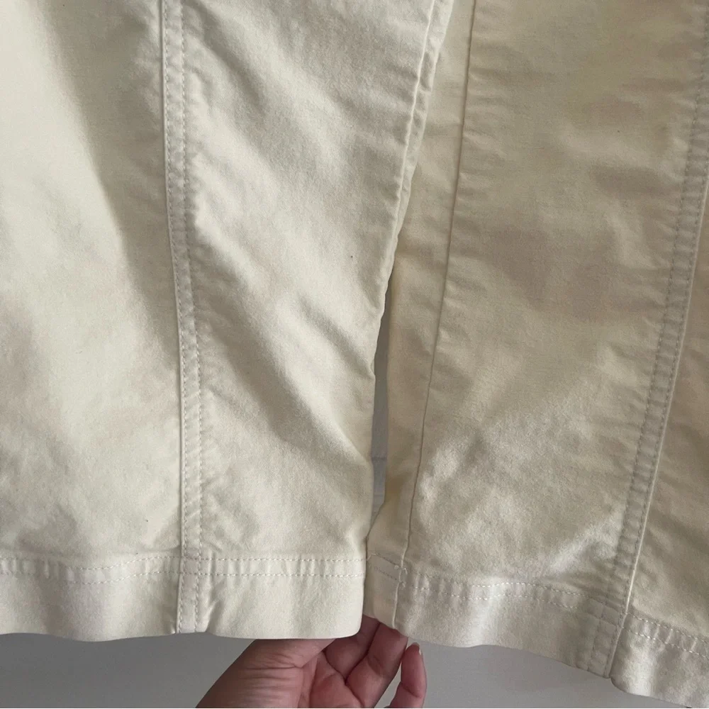 Madewell High Rise Seamed Tapered Pants Straight Leg Comfy  Neutral Cream 10 - Picture 8 of 15